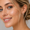 Rhodium Gold Filled Stud Earring, Bow Design, with White Cubic Zirconia, Polished, Rhodium Finish, 02.260.0041