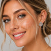 Rhodium Gold Filled Stud Earring, with White Cubic Zirconia and White Micro Pave, Polished, Rhodium Finish, 02.260.0050