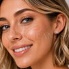 Rhodium Gold Filled Stud Earring, Star Design, with White Micro Pave, Polished, Rhodium Finish, 02.260.0051
