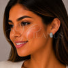 Rhodium Gold Filled Huggie Hoop, with White Micro Pave, Polished, Rhodium Finish, 02.260.0061.14