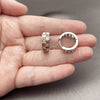 Rhodium Gold Filled Huggie Hoop, with Garnet and White Cubic Zirconia, Polished, Rhodium Finish, 02.267.0095.7.18