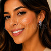 Rhodium Gold Filled Huggie Hoop, with Amethyst and White Cubic Zirconia, Polished, Rhodium Finish, 02.267.0095.10.18