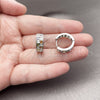 Rhodium Gold Filled Huggie Hoop, with Multicolor Cubic Zirconia, Polished, Rhodium Finish, 02.267.0095.11.18