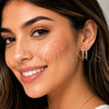 Oro Laminado Huggie Hoop, Gold Filled Style Cluster Design, with Multicolor Cubic Zirconia, Polished, Golden Finish, 02.267.0097.5.20