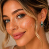 Rhodium Gold Filled Huggie Hoop, Cluster Design, with Green Cubic Zirconia and White Micro Pave, Polished, Rhodium Finish, 02.267.0099.7.25