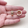 Oro Laminado Huggie Hoop, Gold Filled Style with Multicolor Cubic Zirconia, Polished, Golden Finish, 02.267.0100.4.16