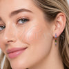 Rhodium Gold Filled Huggie Hoop, with Multicolor Cubic Zirconia, Polished, Rhodium Finish, 02.267.0102.1.25