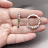 Rhodium Gold Filled Huggie Hoop, with Multicolor Cubic Zirconia, Polished, Rhodium Finish, 02.267.0102.1.25