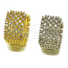 Oro Laminado Huggie Hoop, Gold Filled Style with White Cubic Zirconia, Polished, Golden Finish, 02.267.0104.20