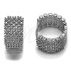 Rhodium Gold Filled Huggie Hoop, with White Cubic Zirconia, Polished, Rhodium Finish, 02.267.0104.1.20 for wholesale, main product view