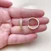 Oro Laminado Huggie Hoop, Gold Filled Style with White Micro Pave, Polished, Golden Finish, 02.267.0105.20