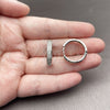 Rhodium Gold Filled Huggie Hoop, with White Micro Pave, Polished, Rhodium Finish, 02.267.0105.1.20