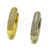 Rhodium Gold Filled Huggie Hoop, with White Micro Pave, Polished, Rhodium Finish, 02.267.0106.1.18 for wholesale, additional product view 5