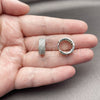 Rhodium Gold Filled Huggie Hoop, with White Micro Pave, Polished, Rhodium Finish, 02.267.0107.1.16