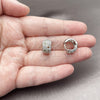 Rhodium Gold Filled Huggie Hoop, with Multicolor and White Cubic Zirconia, Polished, Rhodium Finish, 02.267.0069.11.15