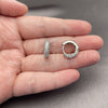 Rhodium Gold Filled Huggie Hoop, with White Cubic Zirconia, Polished, Rhodium Finish, 02.267.0109.2.15 for wholesale, additional product view 3