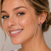 Rhodium Gold Filled Huggie Hoop, with Multicolor Cubic Zirconia, Polished, Rhodium Finish, 02.267.0109.3.15 for wholesale, additional product view 2