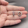 Rhodium Gold Filled Huggie Hoop, with Multicolor Cubic Zirconia, Polished, Rhodium Finish, 02.267.0109.3.15 for wholesale, additional product view 3