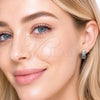 Rhodium Gold Filled Huggie Hoop, with White Micro Pave, Polished, Rhodium Finish, 02.267.0110.1.15