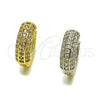 Rhodium Gold Filled Huggie Hoop, with White Micro Pave, Polished, Rhodium Finish, 02.267.0113.1.14