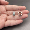 Rhodium Gold Filled Huggie Hoop, with White Cubic Zirconia, Polished, Rhodium Finish, 02.267.0114.1.14
