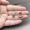 Rhodium Gold Filled Huggie Hoop, with Multicolor and White Micro Pave, Polished, Rhodium Finish, 02.267.0119.13.15