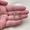 Oro Laminado Huggie Hoop, Gold Filled Style with White Micro Pave, Polished, Golden Finish, 02.267.0120.12 for wholesale, additional product view 3