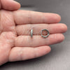 Rhodium Gold Filled Huggie Hoop, with White Micro Pave, Polished, Rhodium Finish, 02.267.0120.5.12