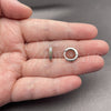 Rhodium Gold Filled Huggie Hoop, with Multicolor Micro Pave, Polished, Rhodium Finish, 02.267.0120.9.12