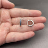 Rhodium Gold Filled Huggie Hoop, with Sapphire Blue Micro Pave, Polished, Rhodium Finish, 02.267.0120.7.14 for wholesale, additional product view 3