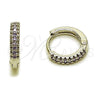 Rhodium Gold Filled Huggie Hoop, with Amethyst Micro Pave, Polished, Rhodium Finish, 02.267.0120.8.14 for wholesale, main product view