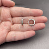 Rhodium Gold Filled Huggie Hoop, with Multicolor Micro Pave, Polished, Rhodium Finish, 02.267.0120.9.14