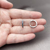 Rhodium Gold Filled Huggie Hoop, with Sapphire Blue Micro Pave, Polished, Rhodium Finish, 02.267.0120.7.16