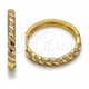 Oro Laminado Huggie Hoop, Gold Filled Style with White Cubic Zirconia, Polished, Golden Finish, 02.267.0121.30