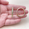 Oro Laminado Huggie Hoop, Gold Filled Style with Green Cubic Zirconia, Polished, Golden Finish, 02.267.0121.1.30