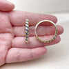 Oro Laminado Huggie Hoop, Gold Filled Style with Sapphire Blue Cubic Zirconia, Polished, Golden Finish, 02.267.0121.2.30