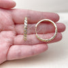 Oro Laminado Huggie Hoop, Gold Filled Style with Amethyst Cubic Zirconia, Polished, Golden Finish, 02.267.0121.3.30