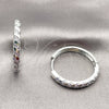 Rhodium Gold Filled Huggie Hoop, with Amethyst Cubic Zirconia, Polished, Rhodium Finish, 02.267.0121.8.30