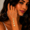 Oro Laminado Fancy Bracelet, Gold Filled Style Star and Rolo Design, with White Micro Pave, Polished, Golden Finish, 03.60.0159.07 (02 MM Thickness, 7 Inches Length)