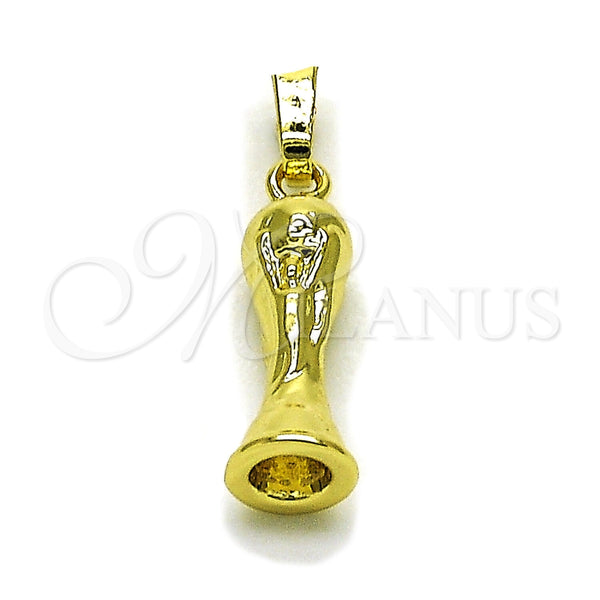 Oro Laminado Fancy Pendant, Gold Filled Style Polished, Golden Finish, 05.459.0043