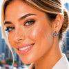 Rhodium Gold Filled Huggie Hoop, with Multicolor Cubic Zirconia, Polished, Rhodium Finish, 02.210.0899.2.18