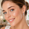 Rhodium Gold Filled Huggie Hoop, with White Cubic Zirconia, Polished, Rhodium Finish, 02.210.0909.3.14