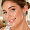 Rhodium Gold Filled Huggie Hoop, with Multicolor and White Cubic Zirconia, Polished, Rhodium Finish, 02.210.0909.5.14