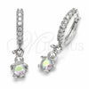 Rhodium Gold Filled Dangle Earring, Little Boy Design, with Aurore Boreale and White Cubic Zirconia, Polished, Rhodium Finish, 02.210.0910