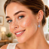 Rhodium Gold Filled Dangle Earring, Teardrop Design, with Aurore Boreale and White Cubic Zirconia, Polished, Rhodium Finish, 02.210.0912