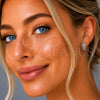 Rhodium Gold Filled Huggie Hoop, with White Micro Pave, Polished, Rhodium Finish, 02.237.0092.15