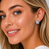 Rhodium Gold Filled Huggie Hoop, with White Cubic Zirconia, Polished, Rhodium Finish, 02.237.0094.15