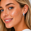 Rhodium Gold Filled Huggie Hoop, with White Cubic Zirconia, Polished, Rhodium Finish, 02.237.0095.15