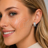 Rhodium Gold Filled Huggie Hoop, with White Cubic Zirconia, Polished, Rhodium Finish, 02.237.0102.18