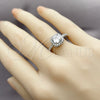 Rhodium Gold Filled Wedding Ring, Cluster Design, with White Cubic Zirconia, Polished, Rhodium Finish, 01.283.0054.5 (One size fits all)